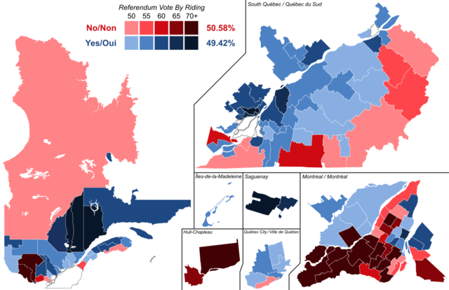 Referendum on an independent Quebec (Round 2):