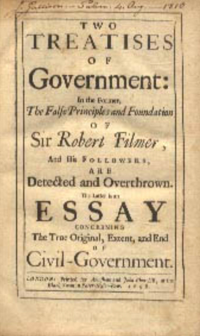 Locke Publishes “Two Treatises on Government”