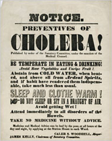 Cholera epidemics