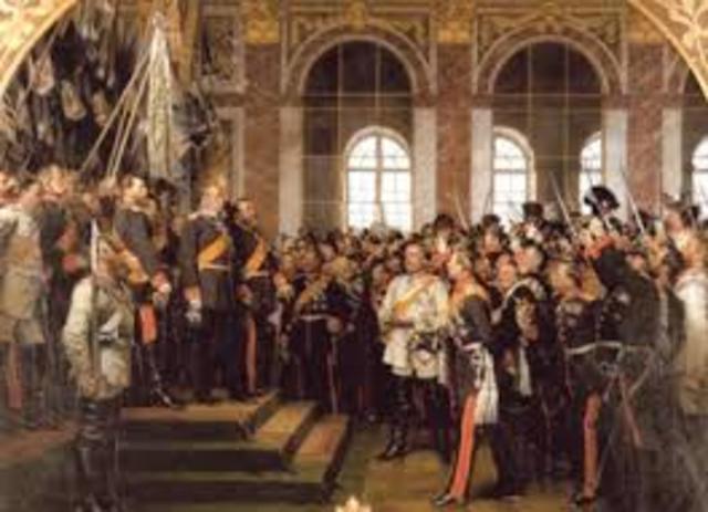 Declaration of Second Reich (German Empire) at Versailles