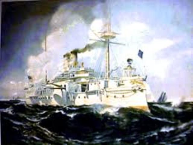 Battleship of Maine destoryed