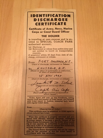 Discharged From the Army