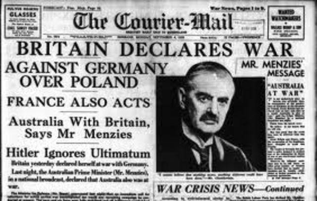 Britain Declares war on Germany