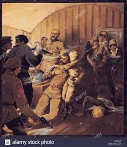 Czar nicholas and his family are executed.