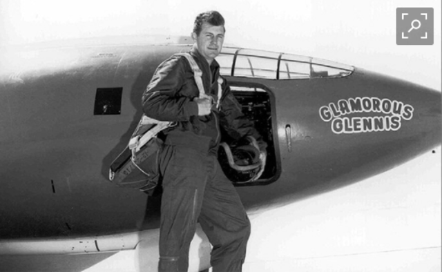 Chuck Yeager breaks sound barrier