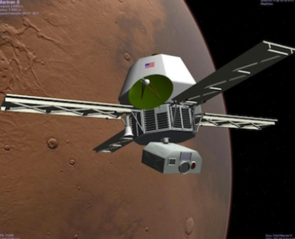 Mariner 9 orbits Mars