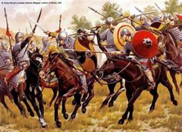 Charlemagne extends his border areas.