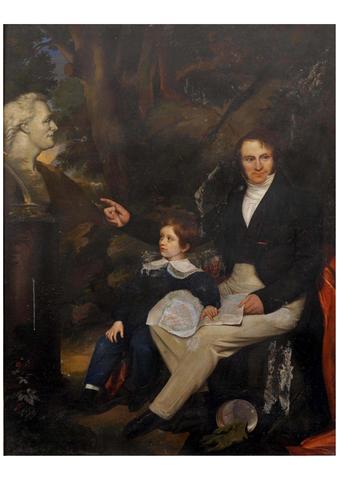 Giuseppe Bezzuoli, Ritratto di Louis Cambray Digny con il figlio