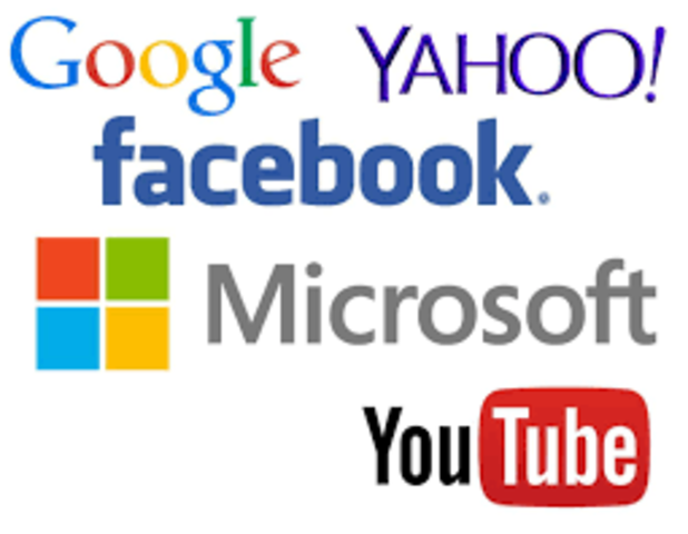 Yahoo, Google, Facebook and Youtube