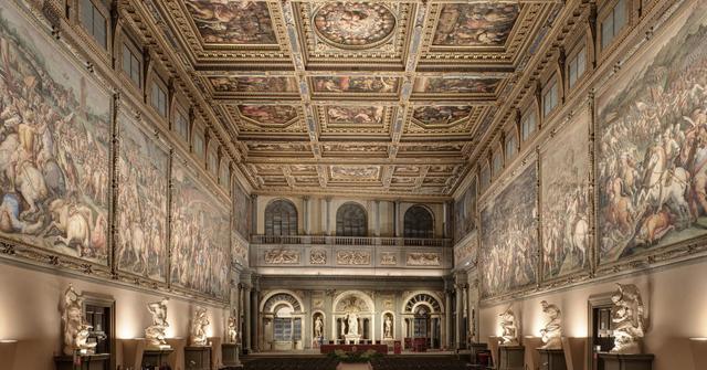 Salone dei Cinquecento, Vasari, falso solaio, 1555-1572