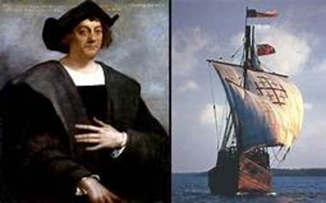 Christopher Columbus sailed to North America