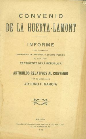 Convenio De la Huerta - Lamont