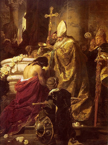 Vajk megkeresztelése