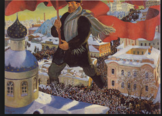 The October Revolution - the Bolsheviks take over Petrograd