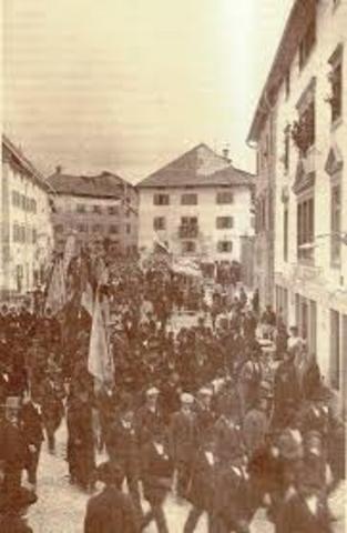 Leghe rosse socialiste, Leghe bianche popolari e associazioni di reduci di guerra