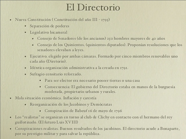 COSTITUCION DIRECTORIO