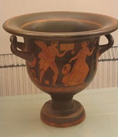 Creación de Ampurias (Crátera griega encontrada en Ampurias)