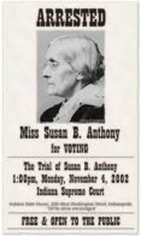 Susan B. Anthony Arrested