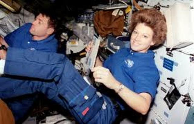 First woman to command a space shuttle