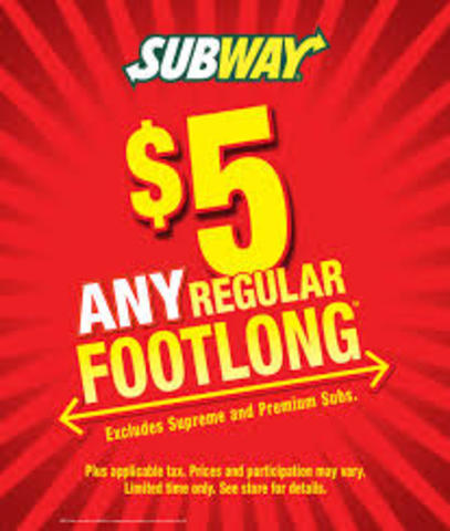 Subway $5 Footlong