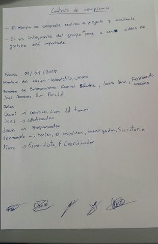 Contrato de compromiso.