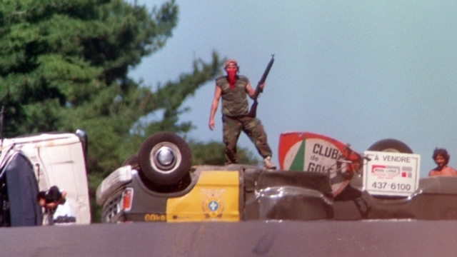 After word of more construction the Mohawk strikes back and makes baricades forcing police and other force to come back in full force