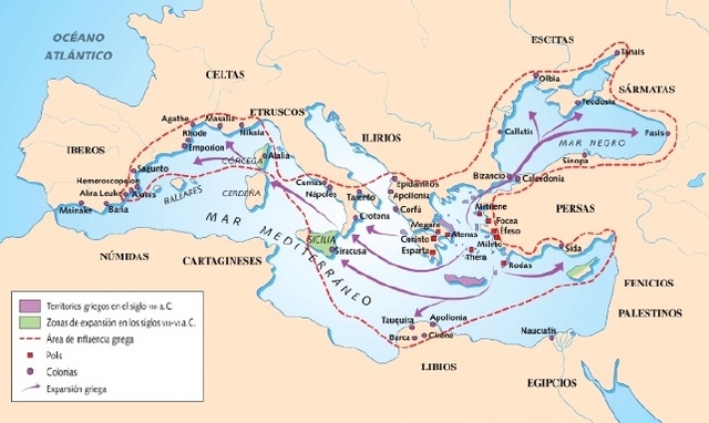 Comienzan las colonizaciones griegas en Occidente