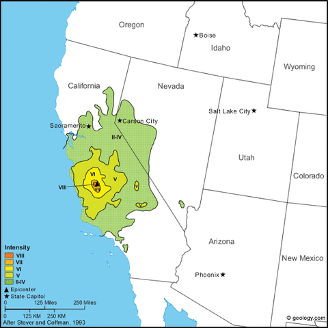Coalinga earthquake takes place in central California