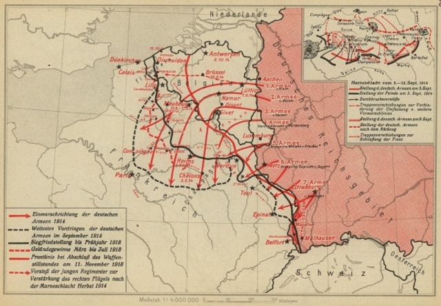 Het Von Schlieffenplan mislukt
