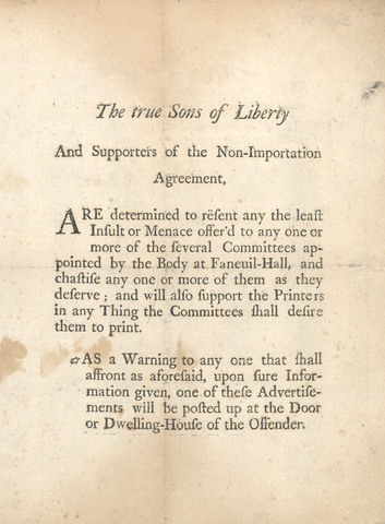 Boston non importation agreement