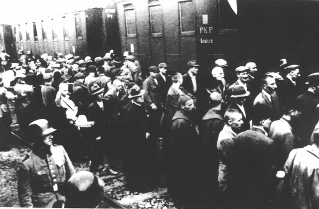 First transport of 728 Polish prisoners arrive