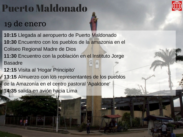 Estadía del Papa en Puerto Maldonado