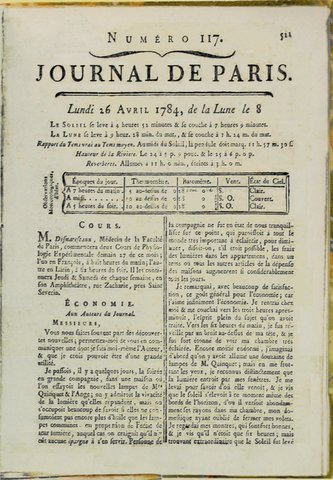First daily journal in France, Journal de Paris