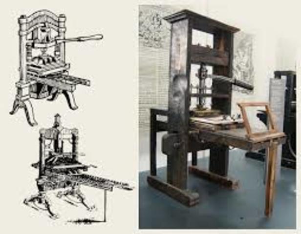 Johannes Gutenberg invents the printing press