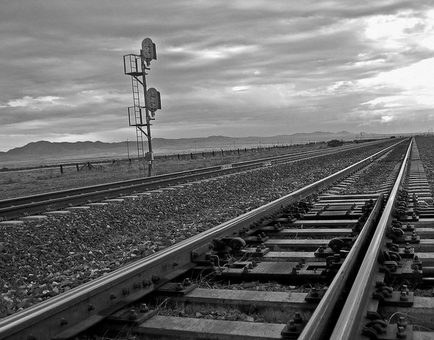 First railroad tracks in New Mexico