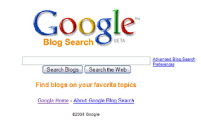 Nacimiento de Google Blogsearch