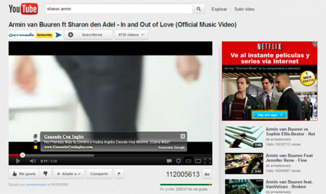 Publicidad en video.