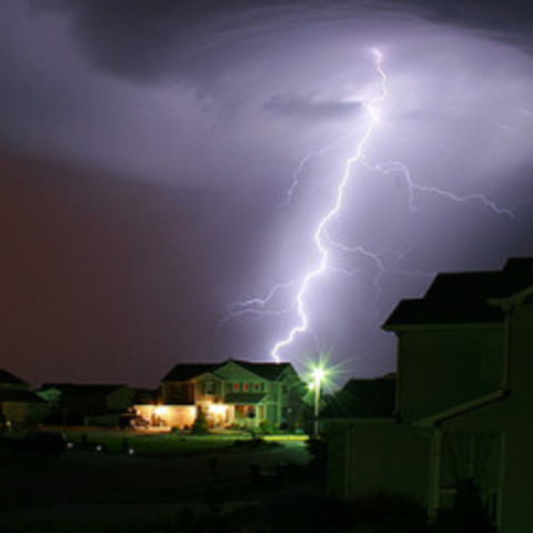 Lightning on a House