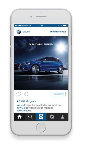 Publicidad en Instagram.