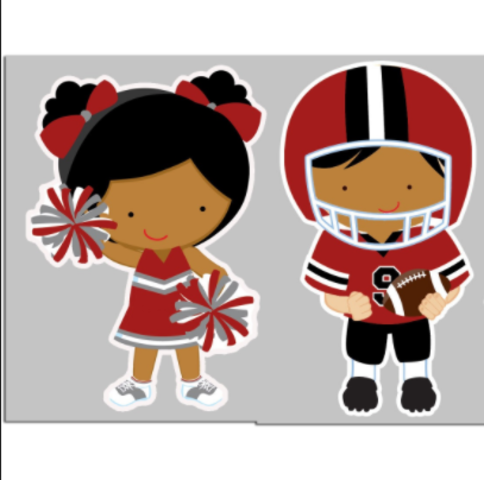 Football and Cheerleader