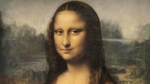 Leonardo da Vinci paints the Mona Lisa