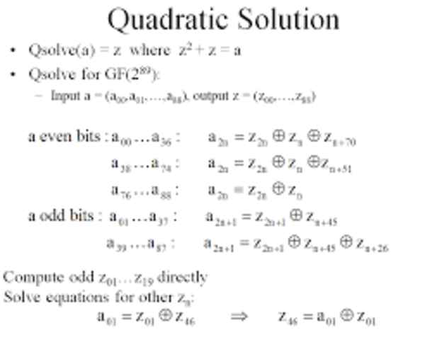 Search for quadratic elliptic equation