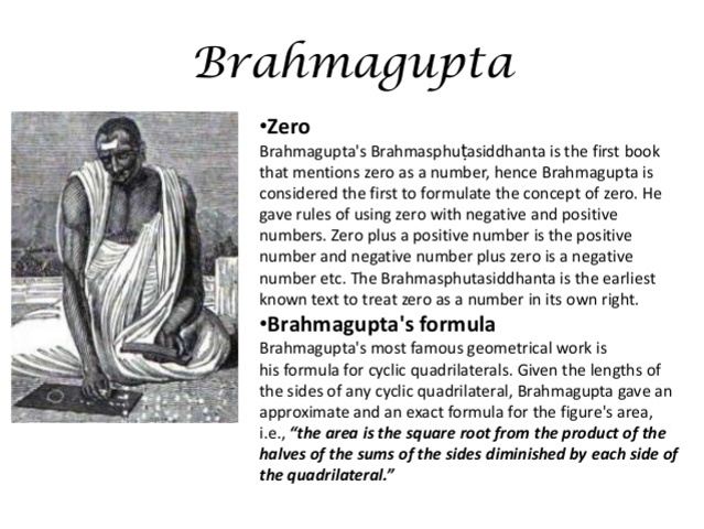 Bhraskara and Brahmagupta