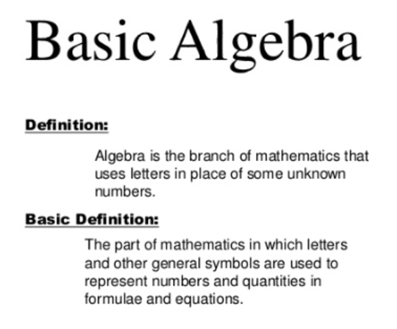 Root words of algebra