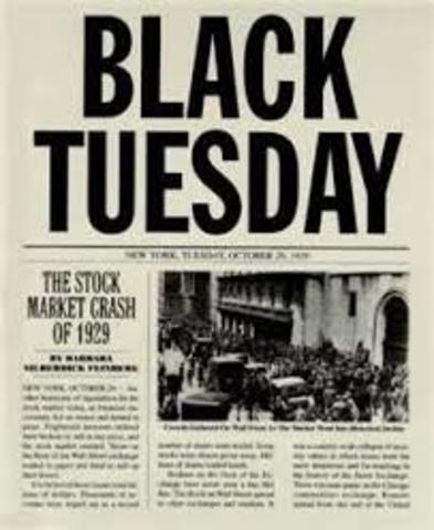 Black Tuesday, Start of Great Depression
