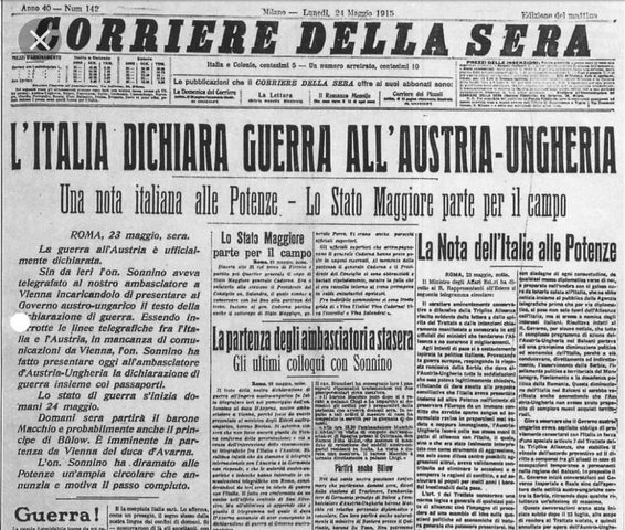 L'Italia entra in guerra