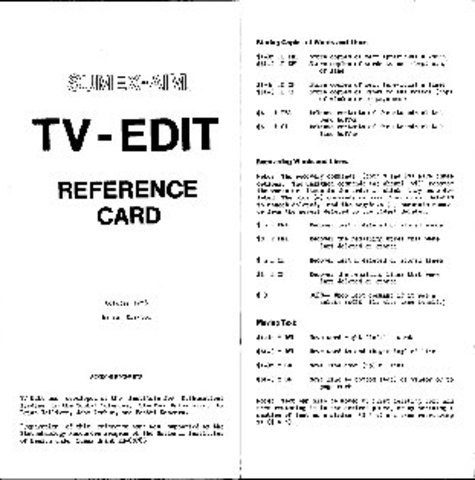 TVEdit En Edición y Procesamiento de Textos