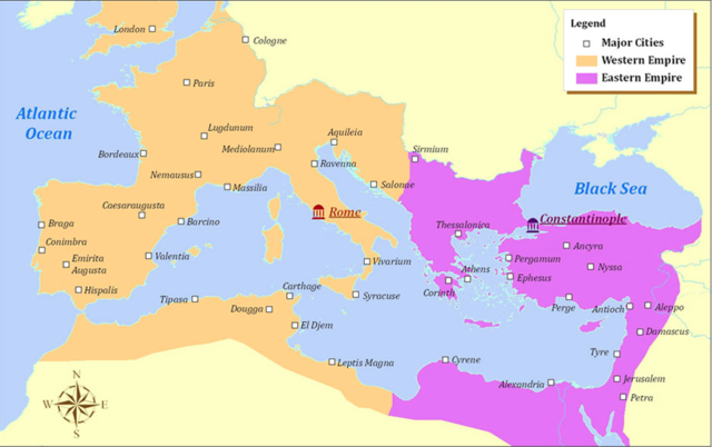 Diocletian Splits the Roman Empire Between East & West