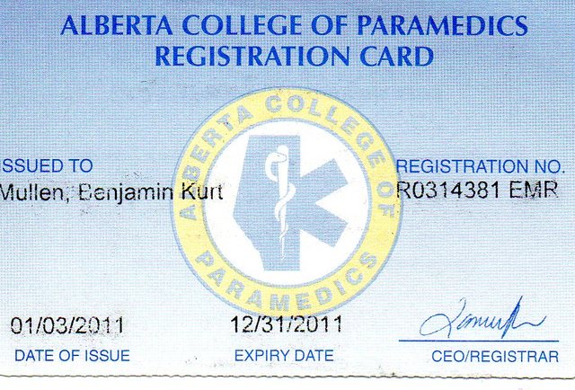 Certified as an Emergency Medical Responder.