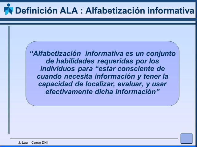 La ALA (American Library Association) señala que la biblioteca debe orientarse hacia el futuro.